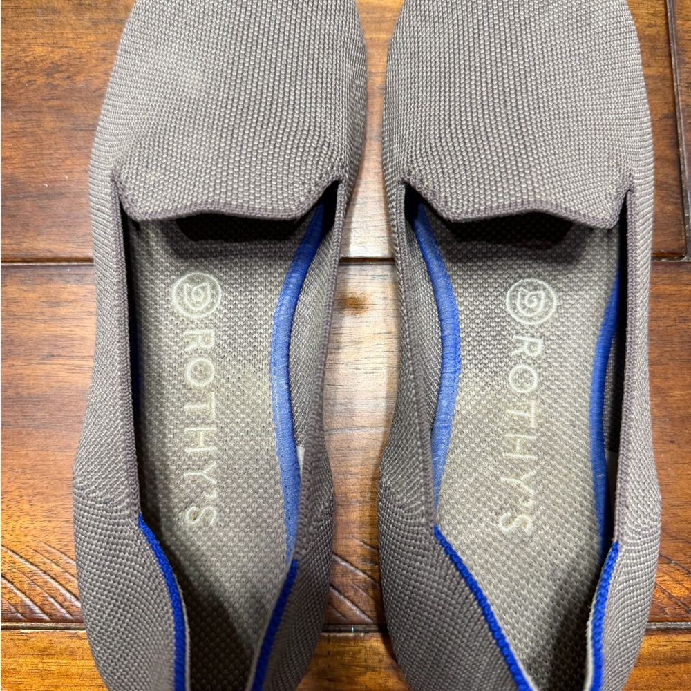 Rothy's Gray and Blue Flats! Classic!